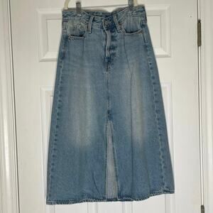 NWOT Old Navy High-Waisted Jean Midi Skirt size 4